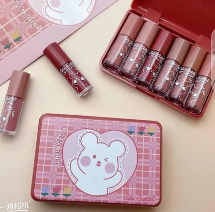 Color Castle Cute Bear Mini Lip Gloss Pack Of 6