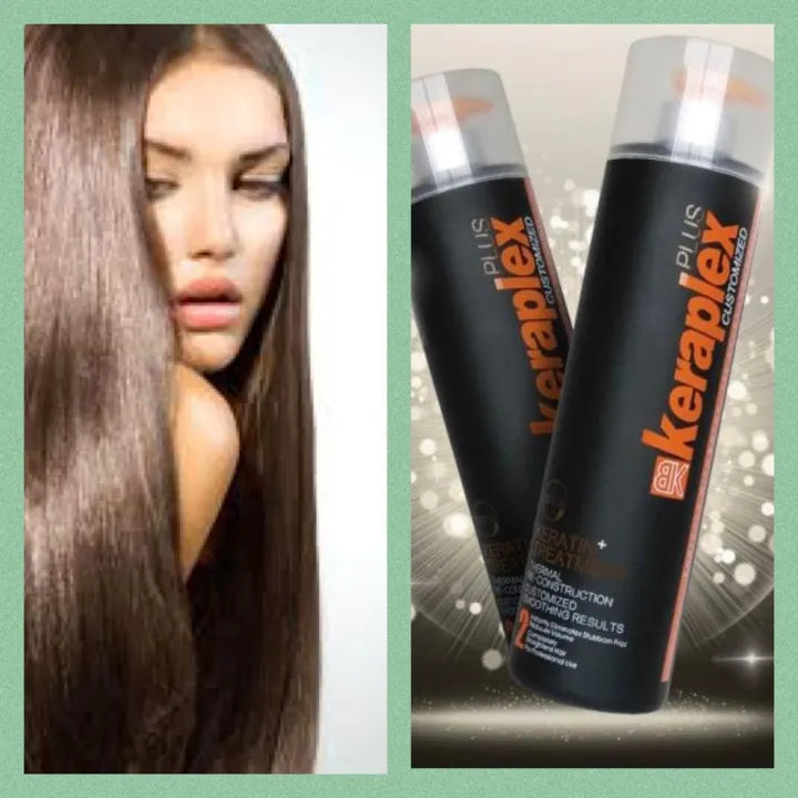 BK Botox Brazilian Keraplex plus Keratin Straightening Hair Treatment Professional Salon Curly Damaged Hair 1000ml