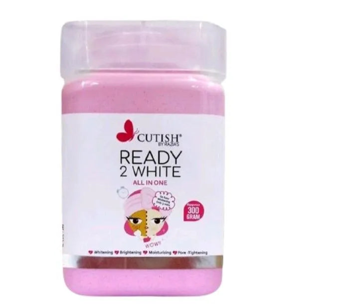 Cutish Ready 2 White Instant Whitening All In One Cleanser Facial Jar