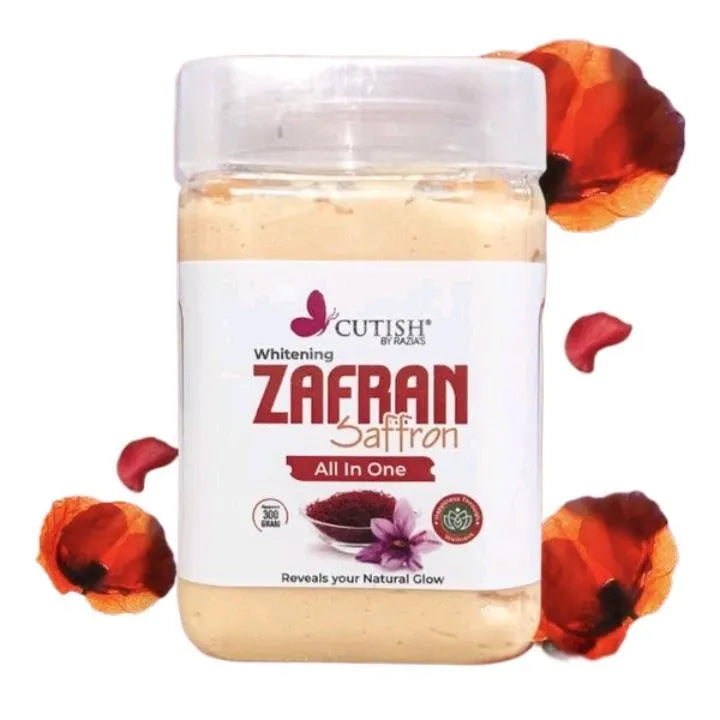 Cutish Whitening Zafran Saffron All In One Facial Jar 300 g