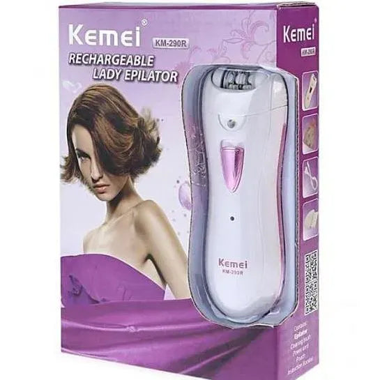Kemei 290-R Km-290R - Rechargeable Epilator For Women - White Face and Body