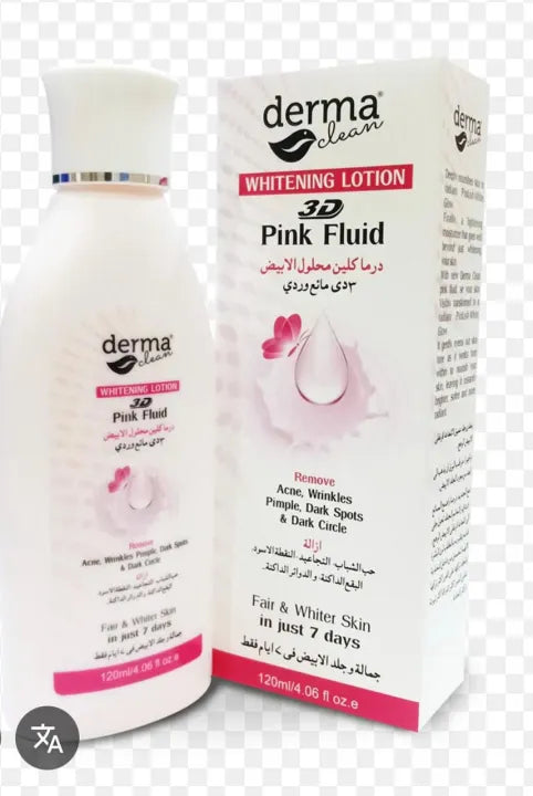 Derma Clean Lotion 3D Pink Fluid – 120ml Remove Acne And blackheads