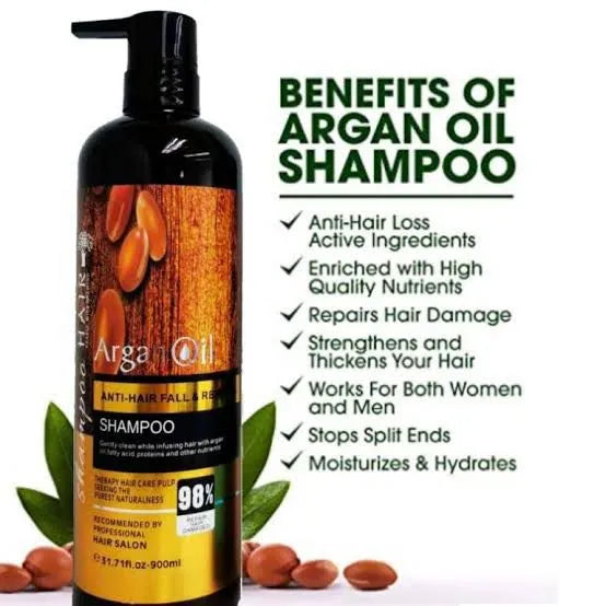 Argan Oil Extract Protein Hair Shampoo Anti-Hari Fall Renewal 900ml