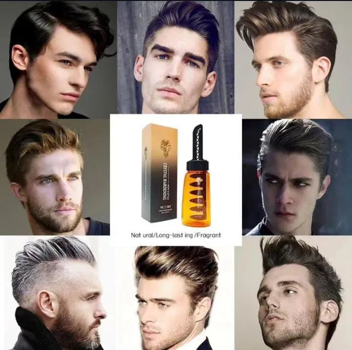 Professional 2in 1 Hair Wax Gel With Comb Long-lasting Fluffy Hair For Men