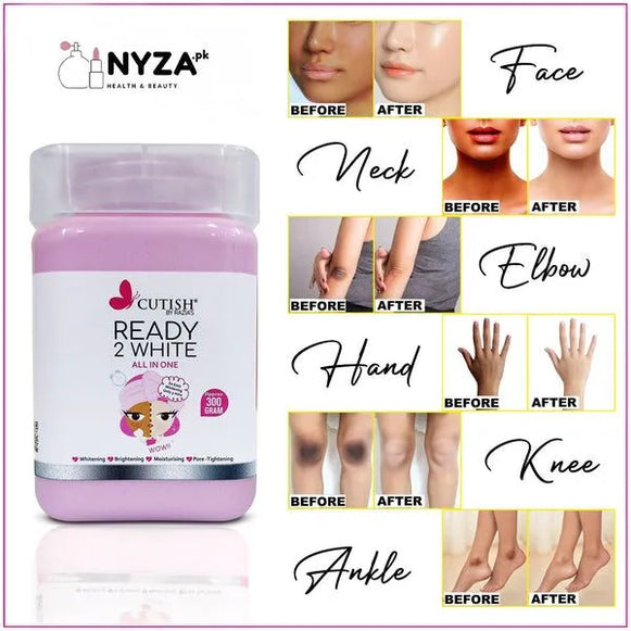 Cutish Ready 2 White Instant Whitening All In One Cleanser Facial Jar
