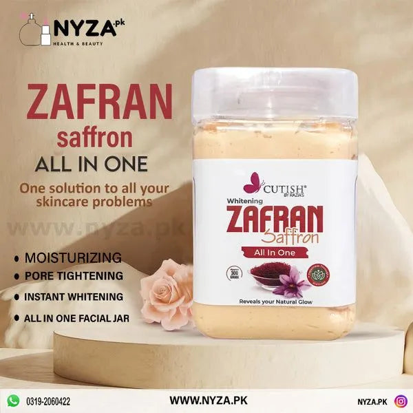 Cutish Whitening Zafran Saffron All In One Facial Jar 300 g