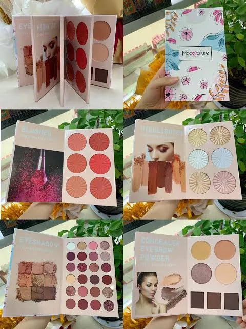 Mocallure Professional Makeup Book Palette Eyeshadow,Eyebrow Powder+Concealer+Blusher+Highlighter