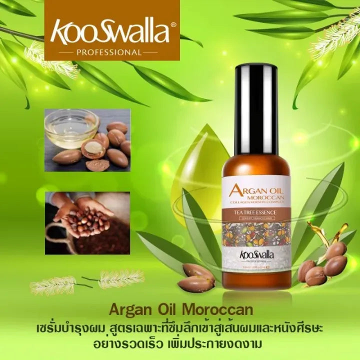 Kooswalla Tea Tree Argan Oil Collagen Keratin Complex For Damage Hair Serum 50ml