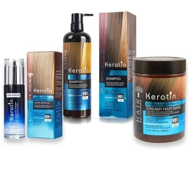 Keratin Hair Treatment Shampoo ,HairMask & Serum Pack of 3