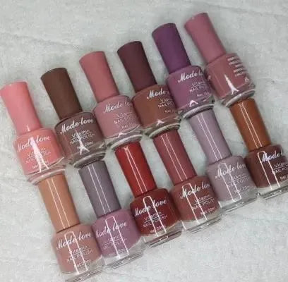 Mode Love Pack of 12 Attractive Colors Nail Paints Random Nail Paint