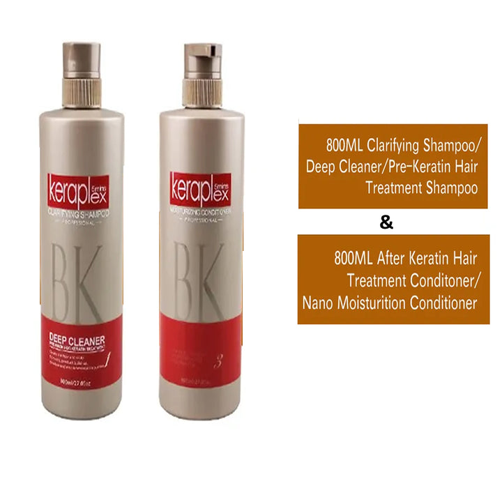 BK Keraplex Clarifying Shampoo and Moisturition Conditioner 800ml